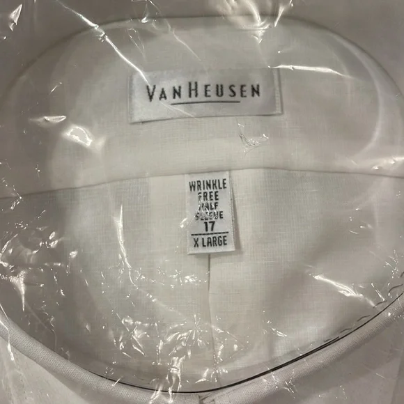 Van Heusen wrinkle free short sleeve button down shirt NWT - Picture 3 of 5